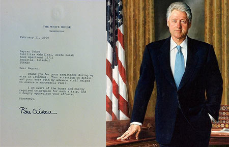 Bayram Tekce et Bill Clinton